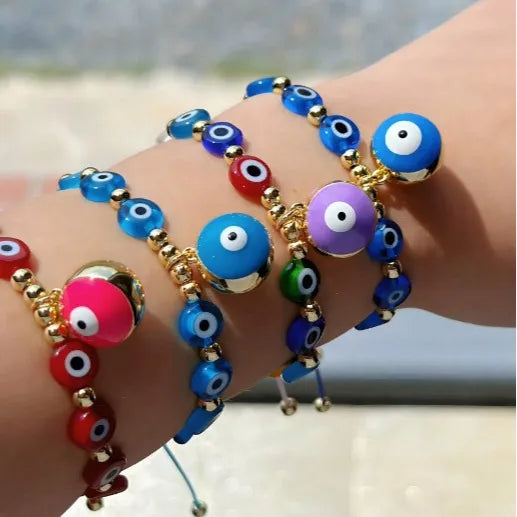 IG Style Y2K Bohemian Eye Rope Copper Wholesale Drawstring Bracelets