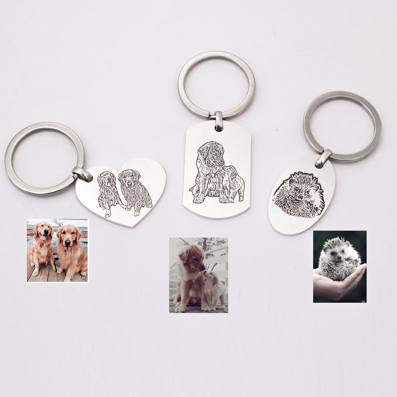 Your Pet Photo Keychain • Picture Keychain • Personalized Cat Keychain • Custom Dog Keychain • Pet Memorial Gift • Pet Lover Gift • CM26