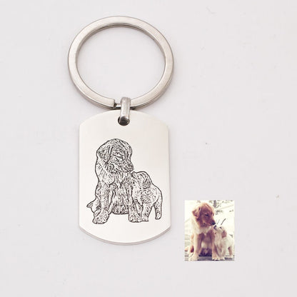 Your Pet Photo Keychain • Picture Keychain • Personalized Cat Keychain • Custom Dog Keychain • Pet Memorial Gift • Pet Lover Gift • CM26