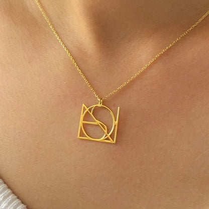 Customized Monogram Necklace, Turn Your Name into a One-of-a-Kind Statement Piece, Personalized Handmade Women Gold Name Necklace