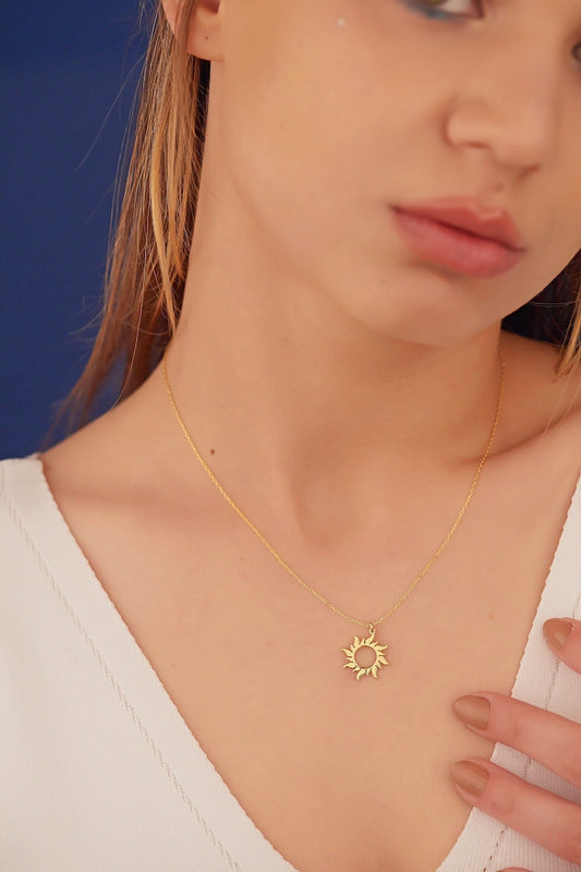 Sun Necklace - Gold Sunshine Necklaces - Sun Symbol Necklace - Necklace for Women - Celestial Necklace - Celestial Jewelry - Gift for Her