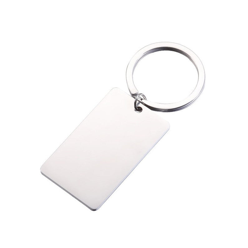 Engravable keychain-Stainless steel Mirror polishing Blank bar|18K vacuum plating Custom KeyChain|engravable jewelry,Handwritten Gifts