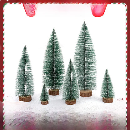 Imitation Pine Needle Tree With Snow  Christmas Tree Christmas Decoration Desktop Ornaments Christmas Supplies Manufacturers Supply