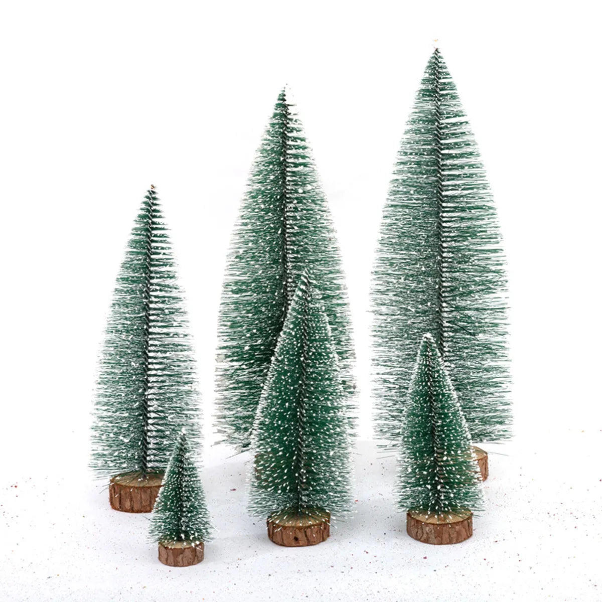 Imitation Pine Needle Tree With Snow  Christmas Tree Christmas Decoration Desktop Ornaments Christmas Supplies Manufacturers Supply