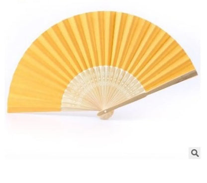 Simple Single-Sided Solid Color Candy Color Diy Paper Fan 1 Pieces