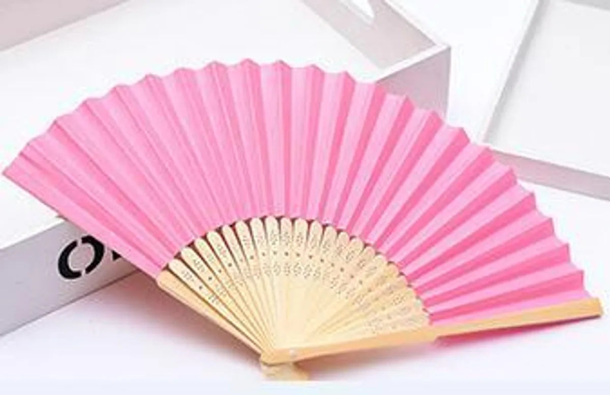 Simple Single-Sided Solid Color Candy Color Diy Paper Fan 1 Pieces