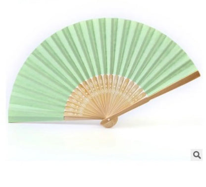 Simple Single-Sided Solid Color Candy Color Diy Paper Fan 1 Pieces