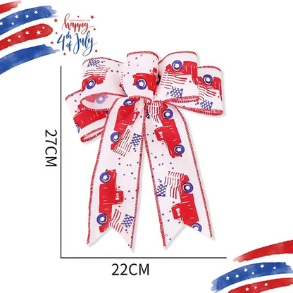 Independence Day American Flag Cloth Holiday Party Carnival Colored Ribbons Hanging Ornaments