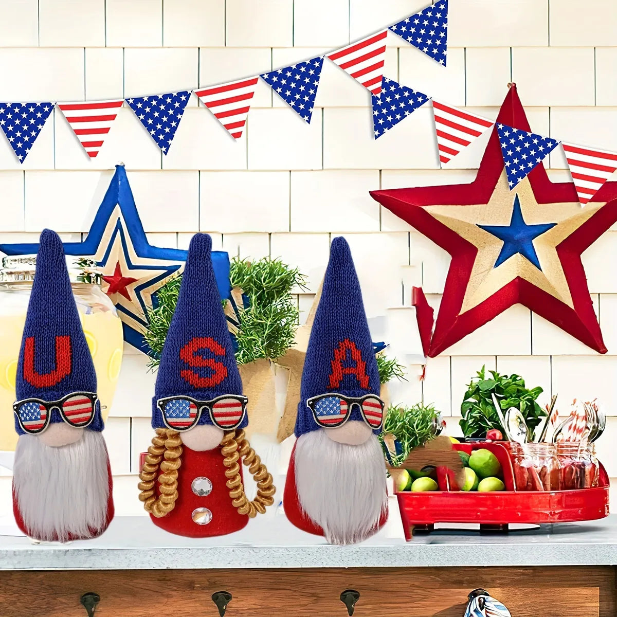 Independence Day American National Day IG Style Modern Style Doll Letter American Flag Cloth Polyester Party Festival Ornaments