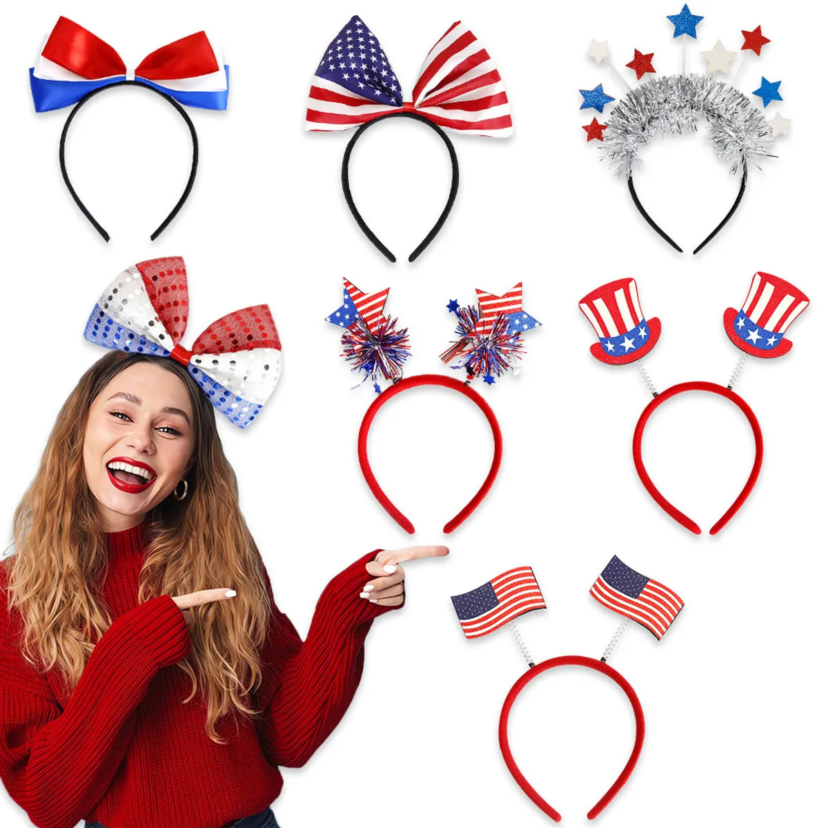 Independence Day Cute Star American Flag Plastic Holiday Party Festival Decorative Props