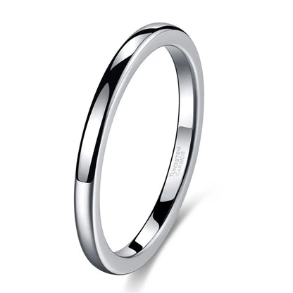 Independent Station Classic Simple Plain Ring Smooth Ring Straight Edge Width 2/4/6/8mm Tungsten Steel Ring For Men And Women