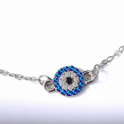 Fashion Devil's Eye Alloy Diamond Artificial Gemstones Women's Anklet