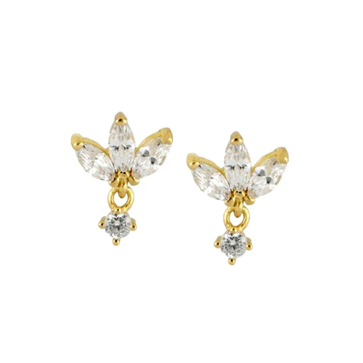 Sterling Silver Needle Inlaid Zircon Butterfly Ear Clip Earrings Women'S Simple Elegant Earrings Niche Design Ins Style Jewelry