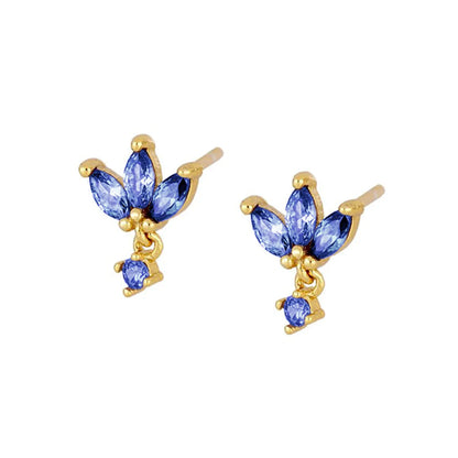 Sterling Silver Needle Inlaid Zircon Butterfly Ear Clip Earrings Women'S Simple Elegant Earrings Niche Design Ins Style Jewelry