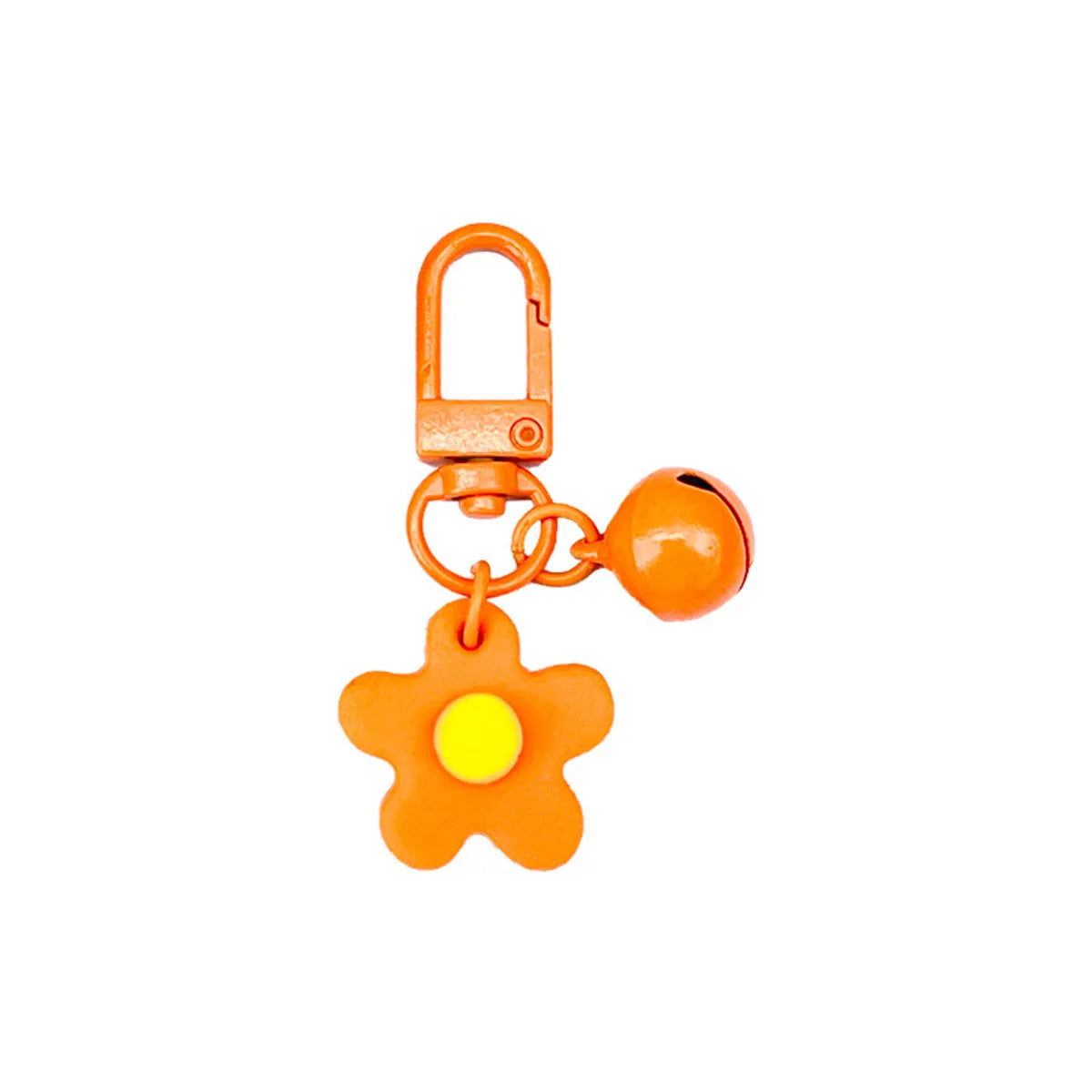 Fresh Colorful Small Flower Bell Keychain Diy Handmade Pendant Girl Heart Bag Door Buckle Cute Ornaments