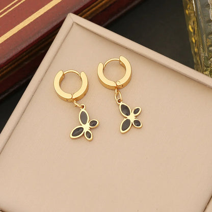 Stainless Steel 18K Gold Plated IG Style Animal Butterfly Bracelets Earrings Necklace