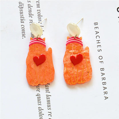 Ins Style Cartoon Character Bear Arylic Women'S Drop Earrings 1 Pair