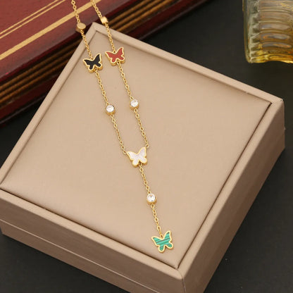 Ig Style Animal Butterfly Stainless Steel Bracelets Earrings Necklace