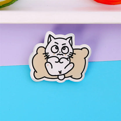 Ins Style Cute Cartoon Acrylic Kitten Brooch Badge Wholesale Clothes And Bags Pendant Patch Jewelry Pin