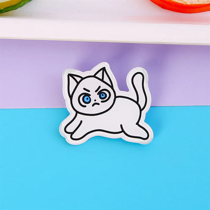 Ins Style Cute Cartoon Acrylic Kitten Brooch Badge Wholesale Clothes And Bags Pendant Patch Jewelry Pin