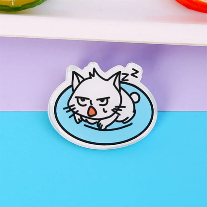 Ins Style Cute Cartoon Acrylic Kitten Brooch Badge Wholesale Clothes And Bags Pendant Patch Jewelry Pin