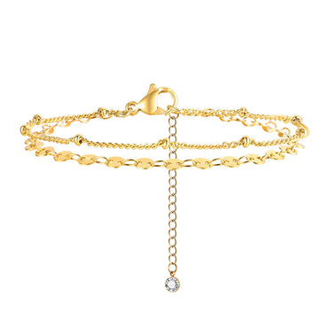 Ins Style French Style Heart Shape Stainless Steel Pearl Plating 18k Gold Plated Bracelets