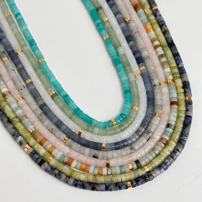 Ig Style Natural Stone Beaded Necklace