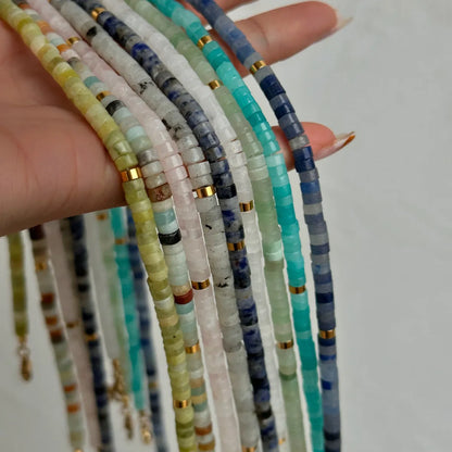 Ig Style Natural Stone Beaded Necklace