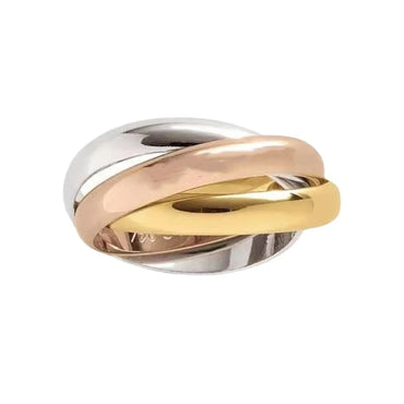 Ins Style Geometric Titanium Steel Plating Rings