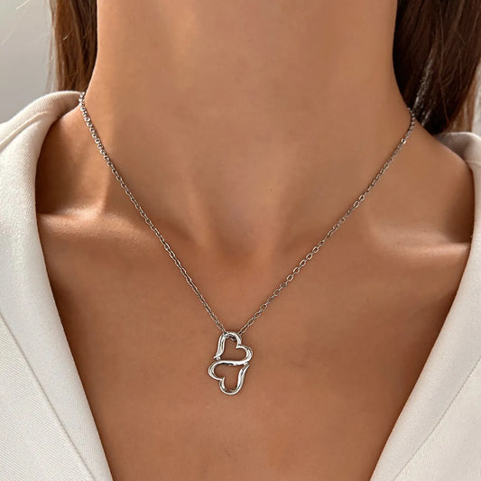 Ins Style Heart Shape Alloy Women's Pendant Necklace 1 Piece