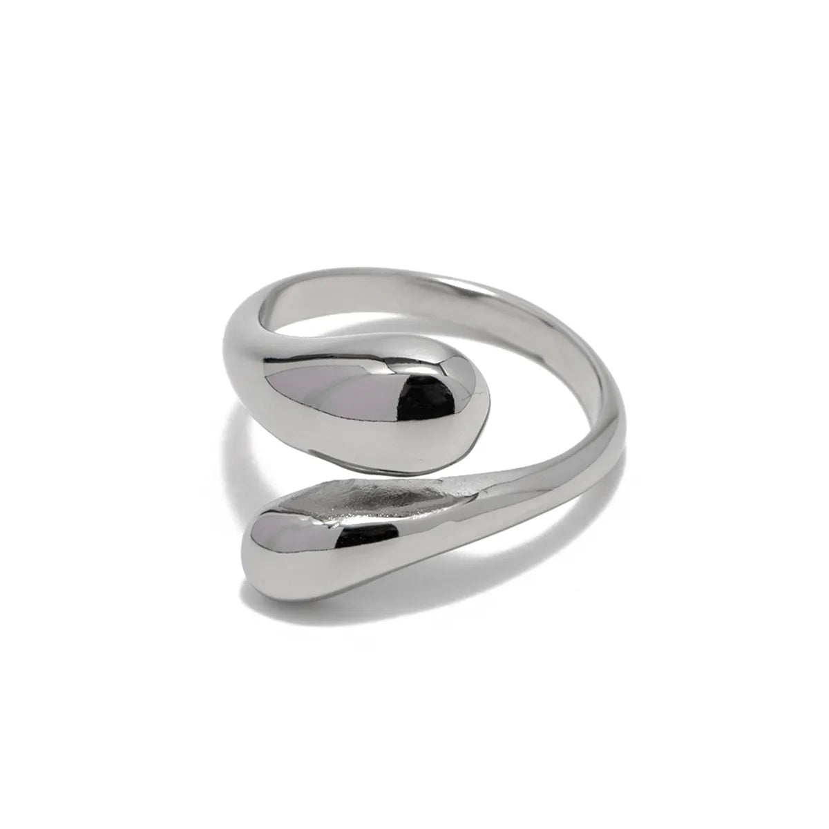 Ins Style Irregular Stainless Steel Criss Cross Open Ring