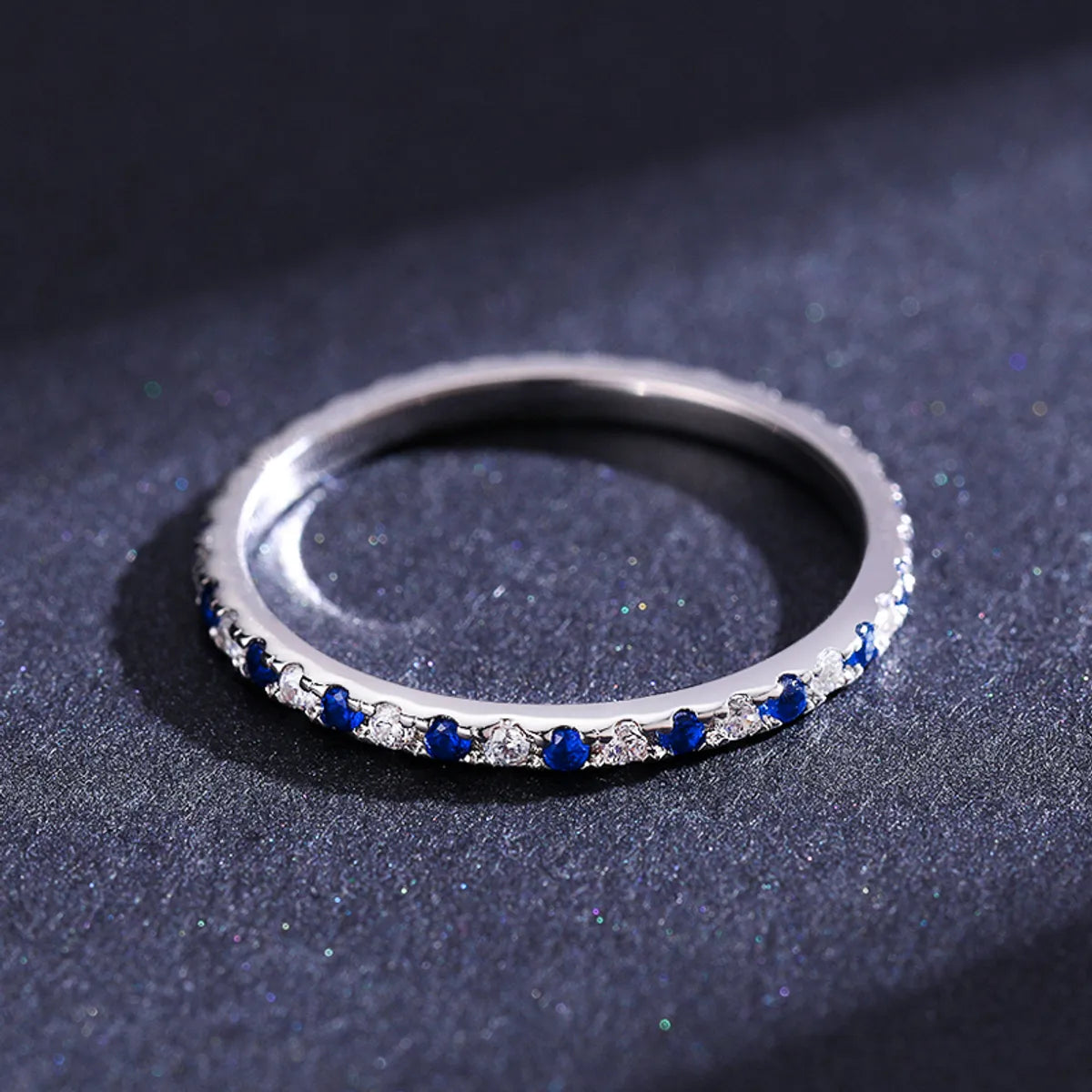 Ins Style Korean Style Round Sterling Silver Plating Inlay Zircon 14k Gold Plated Rhodium Plated Rings