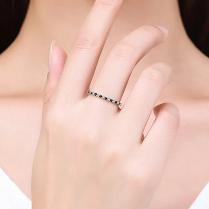 Ins Style Korean Style Round Sterling Silver Plating Inlay Zircon 14k Gold Plated Rhodium Plated Rings