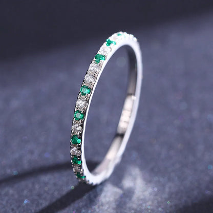 Ins Style Korean Style Round Sterling Silver Plating Inlay Zircon 14k Gold Plated Rhodium Plated Rings