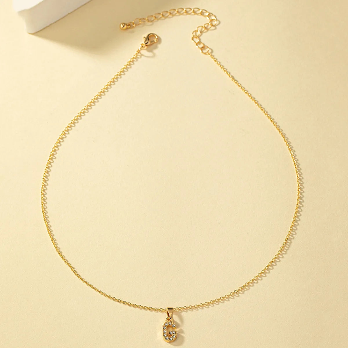 Ins Style Letter Alloy Plating Inlay Rhinestones Women's Pendant Necklace