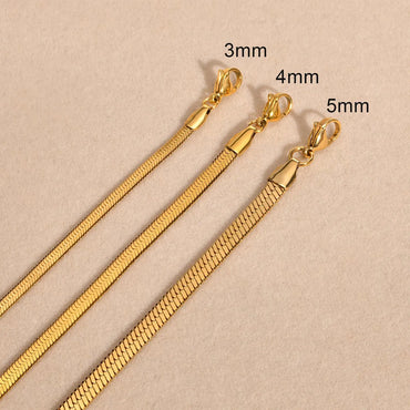 Ins Style Retro Simple Style Solid Color Stainless Steel Plating 18k Gold Plated Necklace