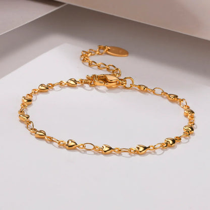 INS Style Simple Style Cross 201 Stainless Steel 18K Gold Plated Bracelets In Bulk