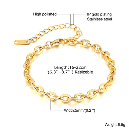 INS Style Simple Style Cross 201 Stainless Steel 18K Gold Plated Bracelets In Bulk