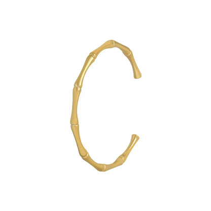 Ins Style Solid Color Titanium Steel Copper Gold Plated Bangle In Bulk