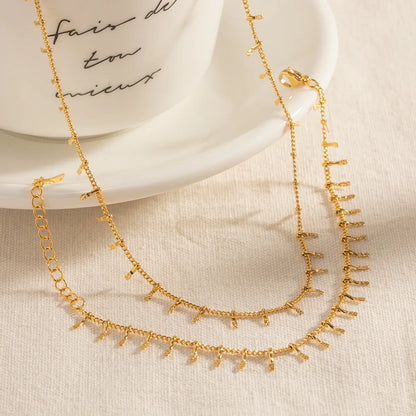 Ins Style Stainless Steel Plating 18k Gold Plated Necklace