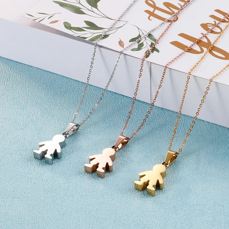 Titanium Steel 18K Gold Plated Animal Necklace