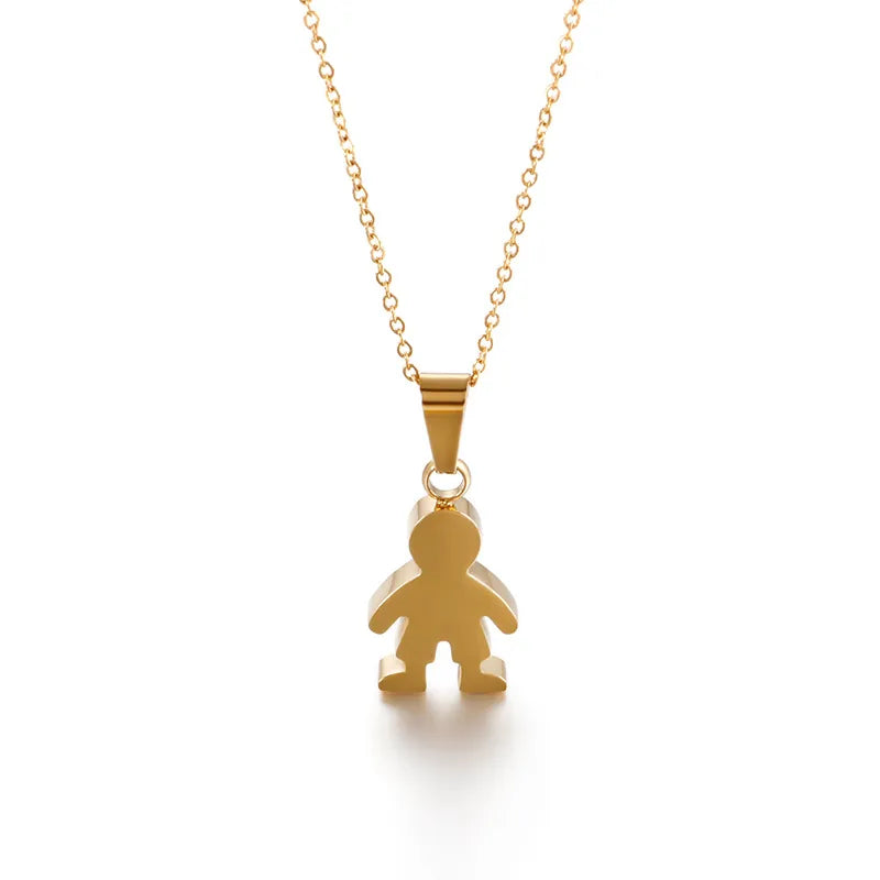 Titanium Steel 18K Gold Plated Animal Necklace