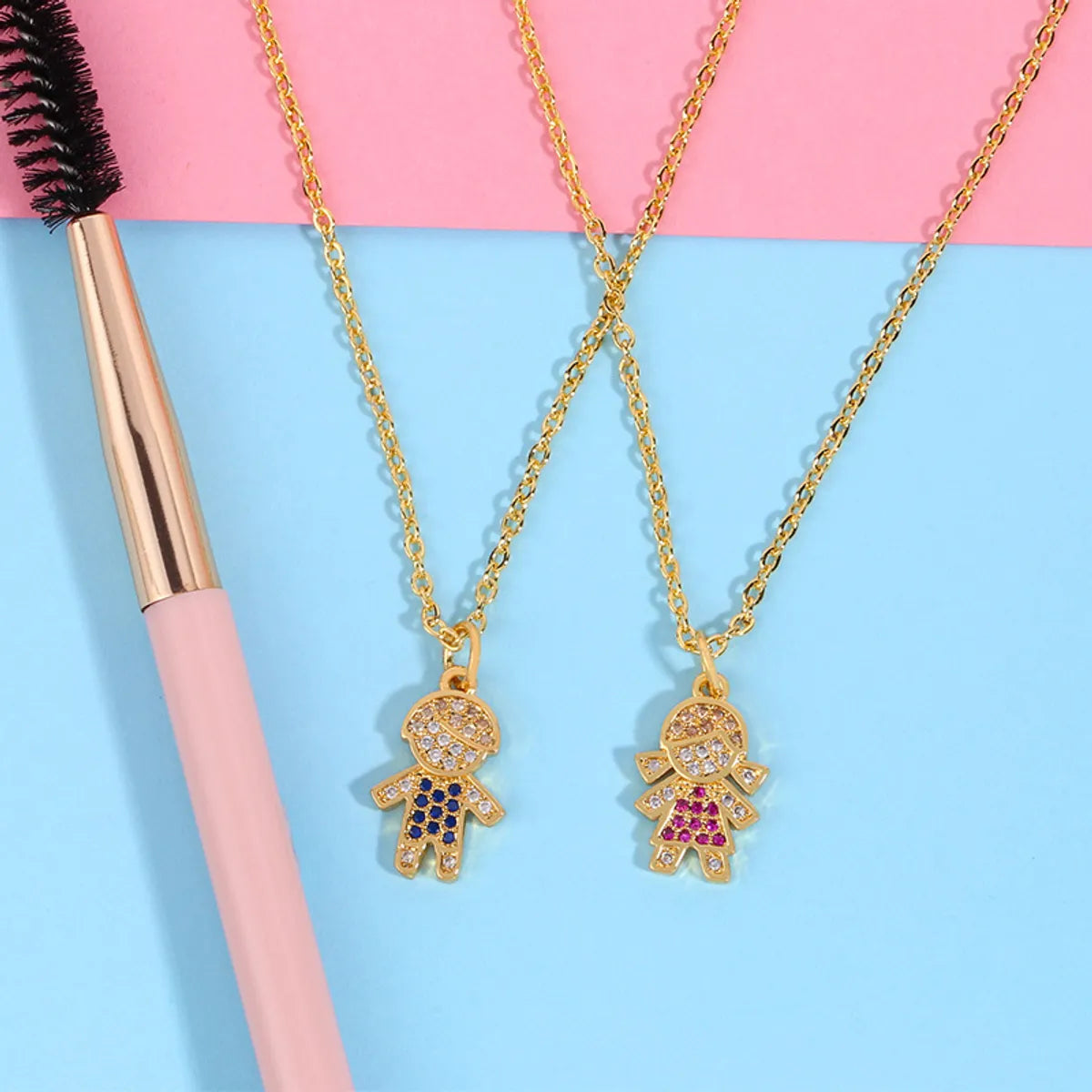 Fashion Cartoon Character 18k Gold Plated Necklace In Bulk