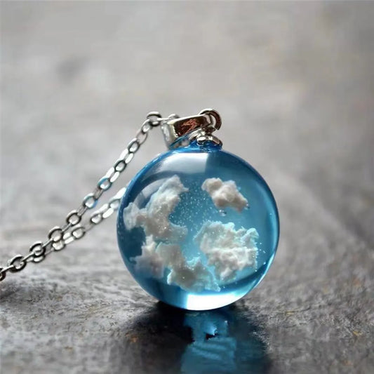 Japanese Style Clouds Resin Handmade Unisex Pendant Necklace 1 Piece