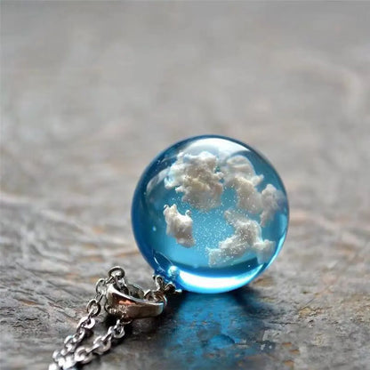 Japanese Style Clouds Resin Handmade Unisex Pendant Necklace 1 Piece