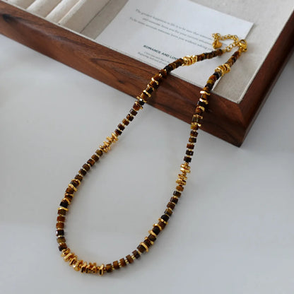 Japanese Style Geometric Natural Stone Freshwater Pearl Necklace In Bulk