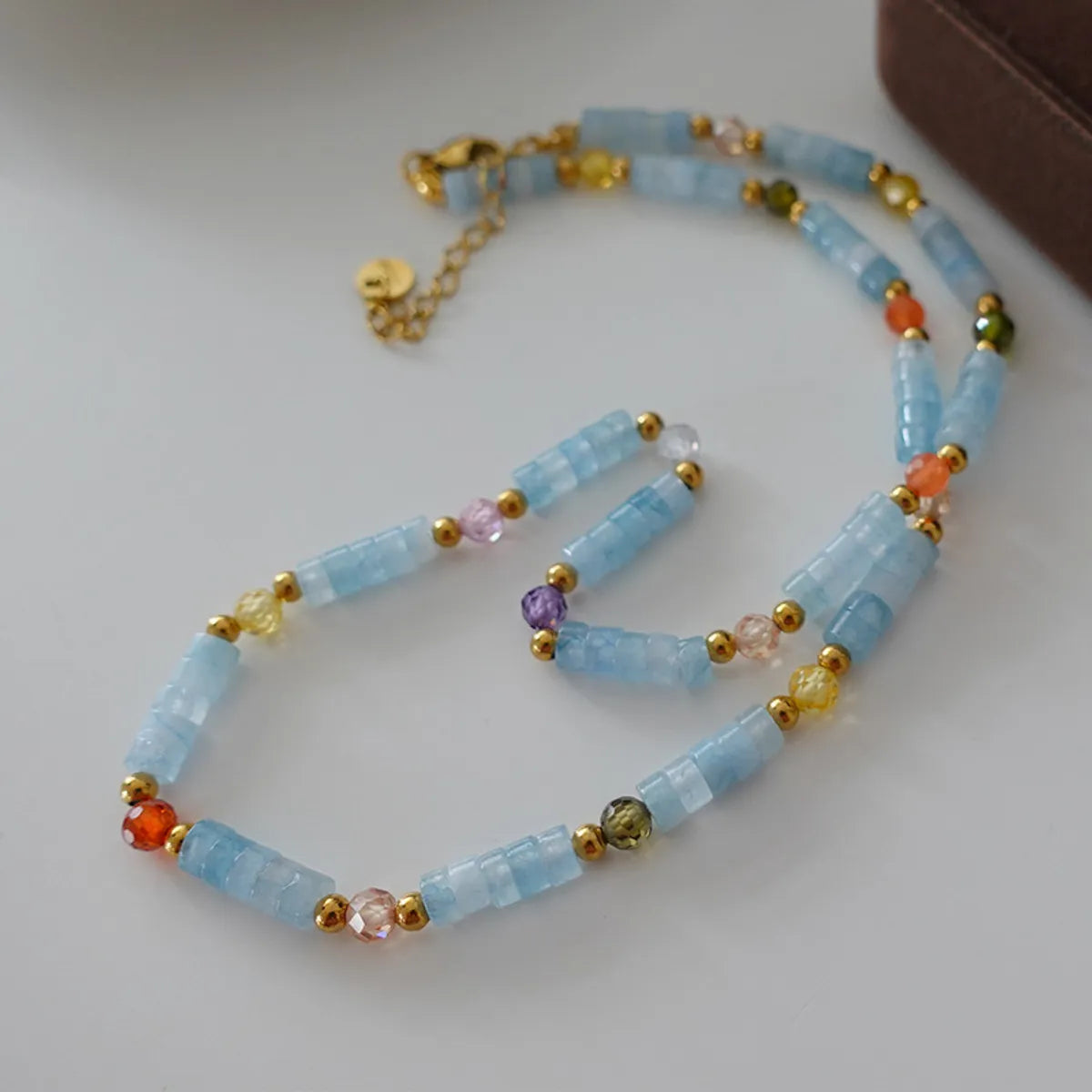 Japanese Style Geometric Natural Stone Freshwater Pearl Necklace In Bulk