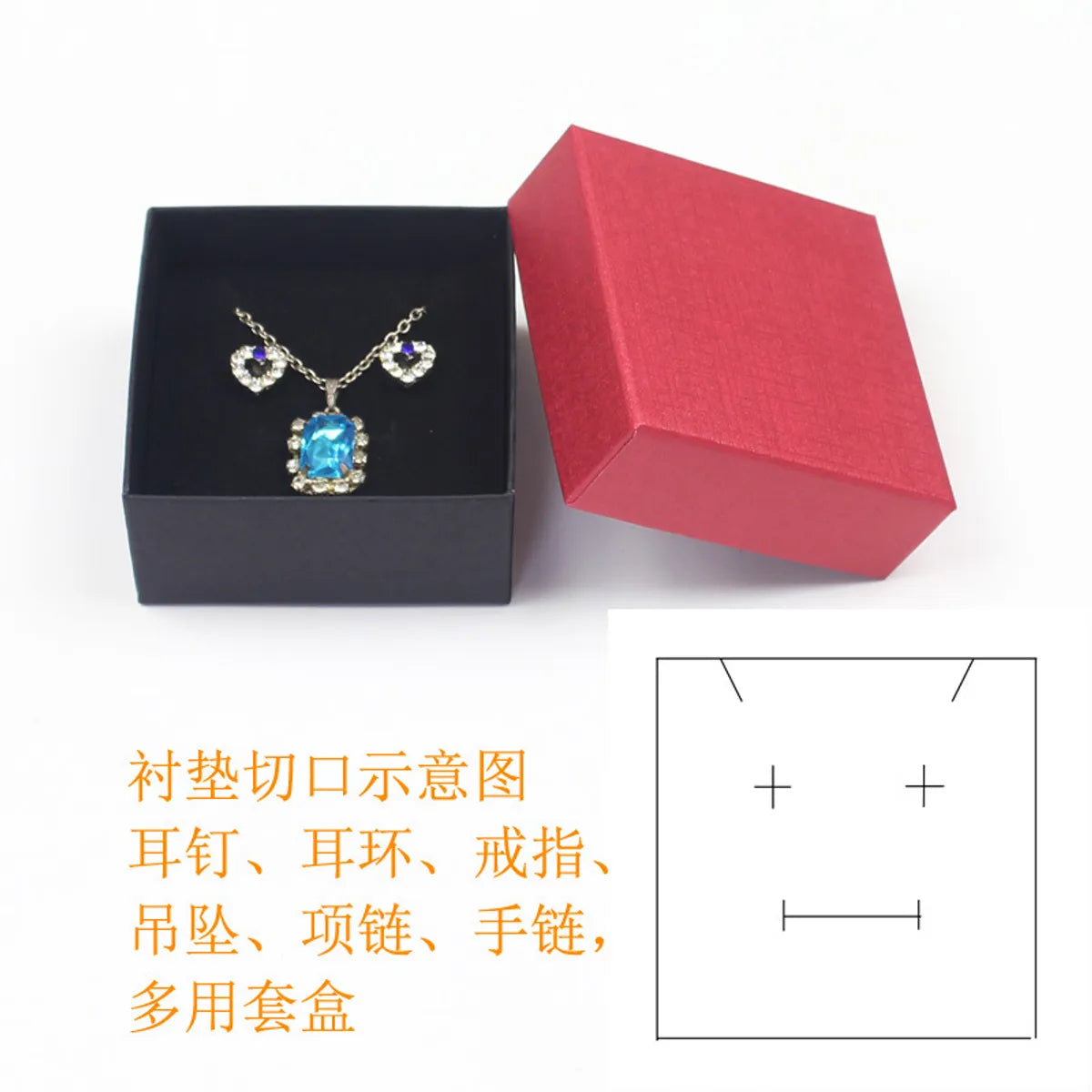 Jewelry Display Earrings Necklace Rings Box