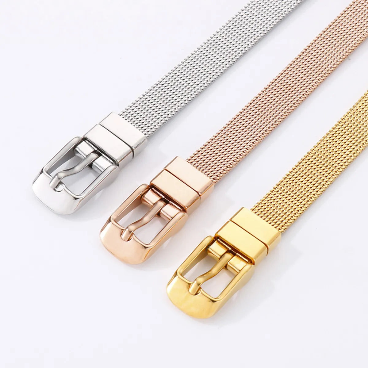 Jewelry Fashion Stainless Steel Mesh Belt Adjustable Heart-shaped Bracelet