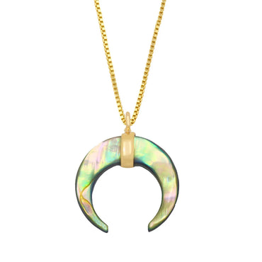 Fashion Geometric Shell 18k Gold Plated Pendant Necklace In Bulk